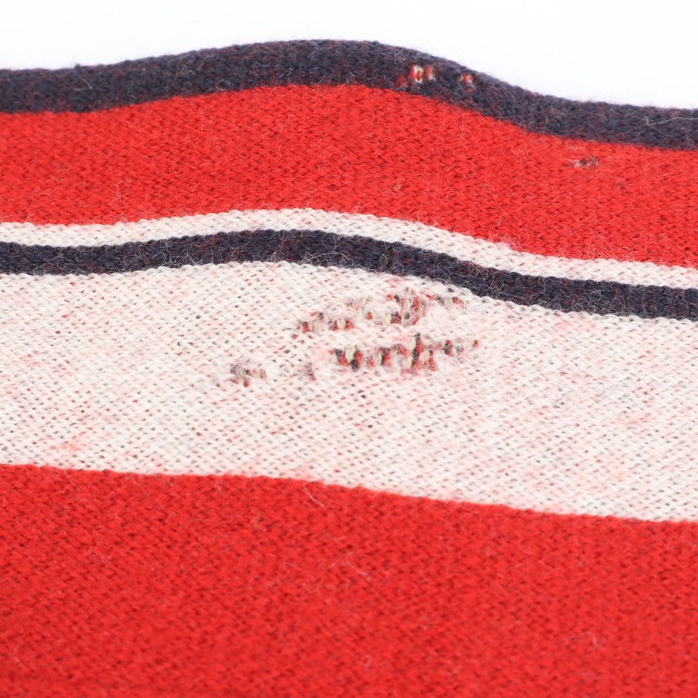 Louis Vuitton Tag Logo Stripe Red Scarf Eem
