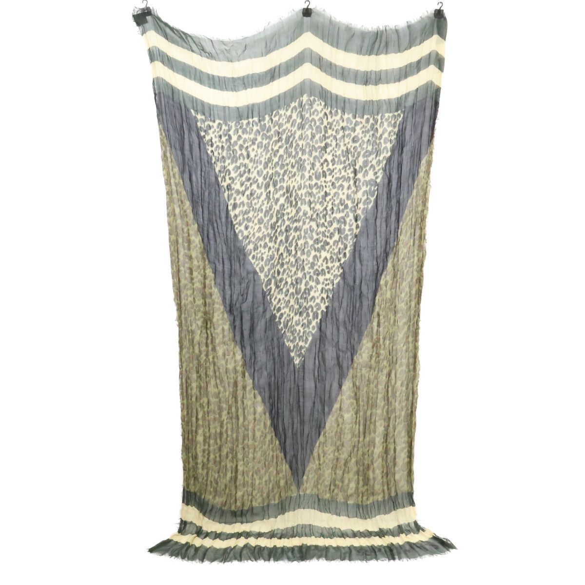 Louis Vuitton Camouflage Pattern Cashmere Silk Scarf