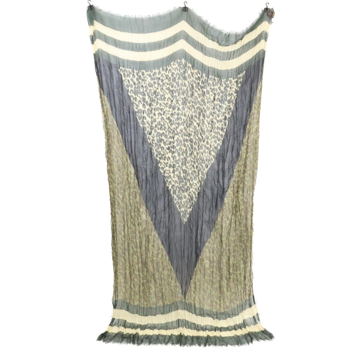 Louis Vuitton Camouflage Pattern Cashmere Silk Scarf