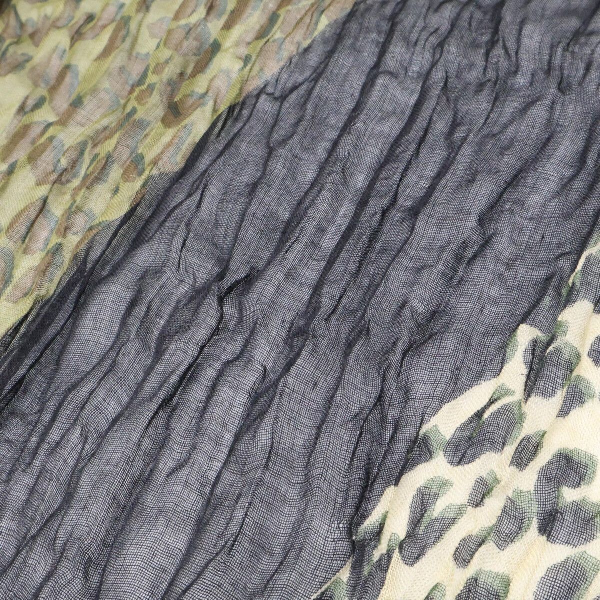 Louis Vuitton Camouflage Pattern Cashmere Silk Scarf
