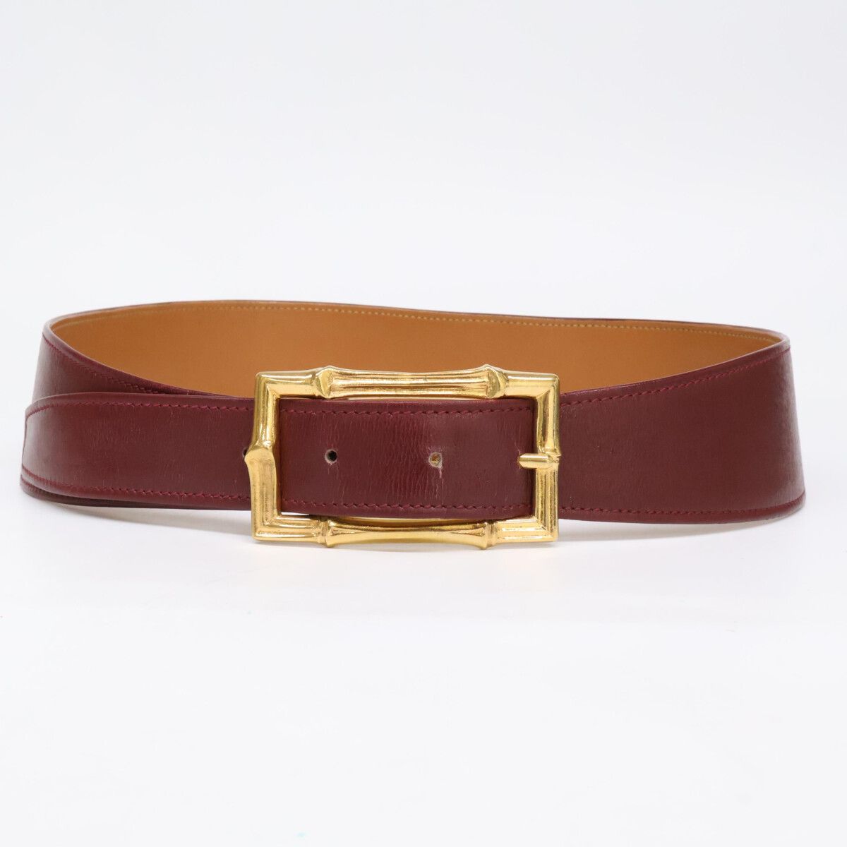 Hermes B Toki Bamboo Buckle Leather Belt