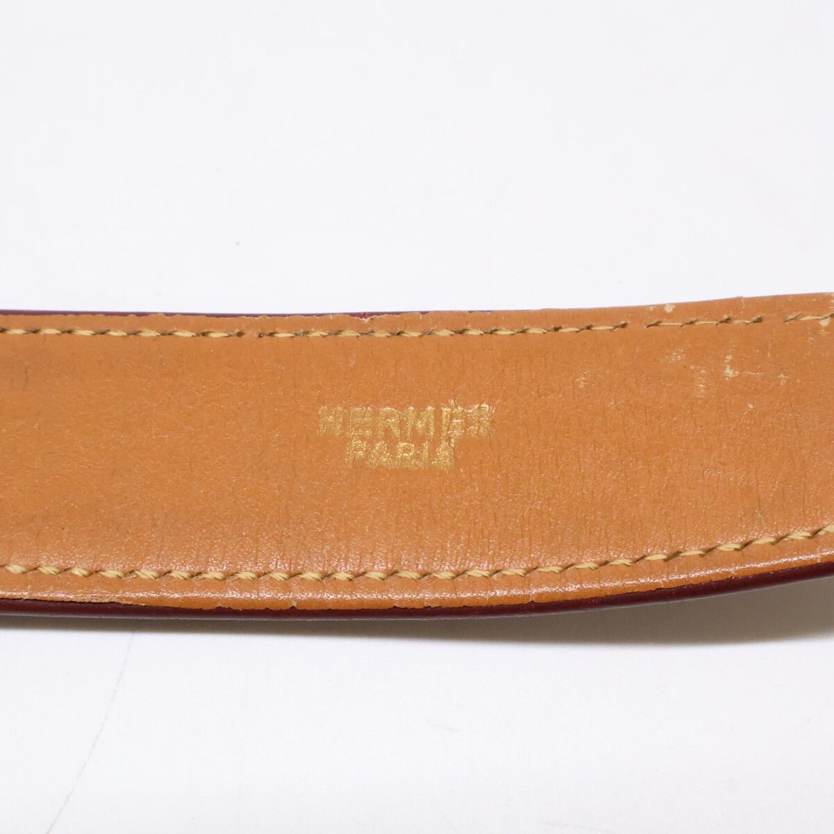 Hermes B Toki Bamboo Buckle Leather Belt