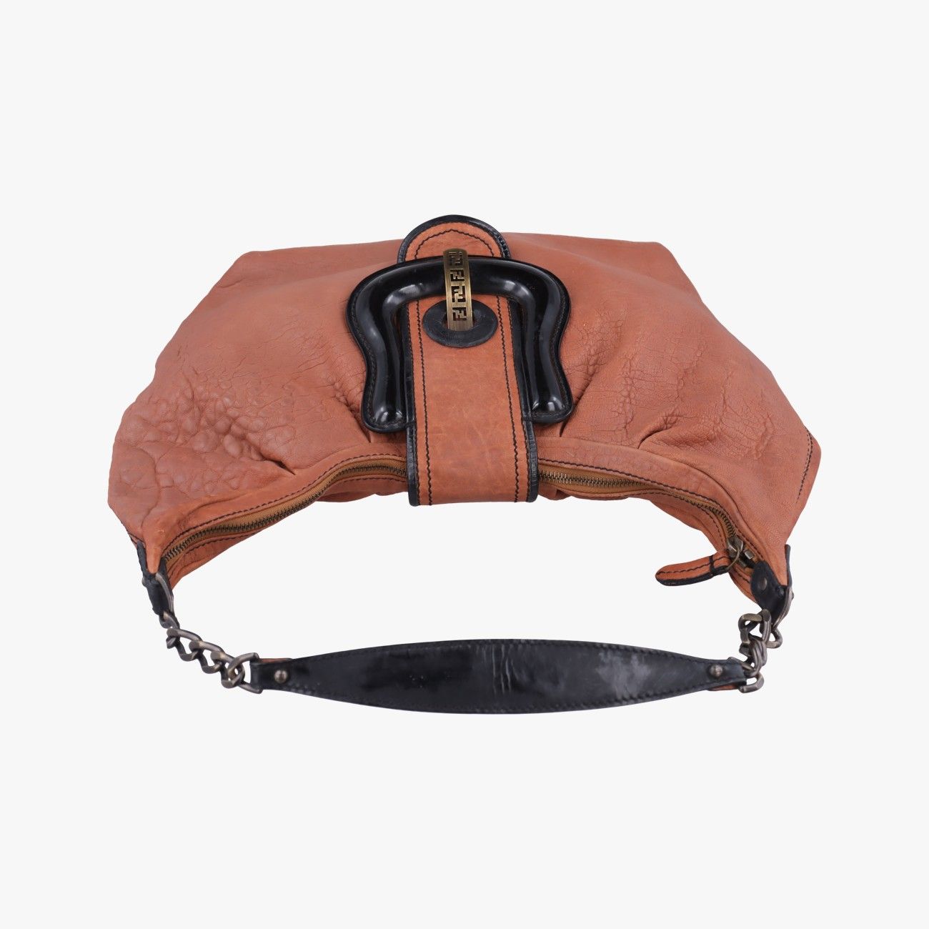 Fendi Bolsa B Hobo Brown Leather Up8