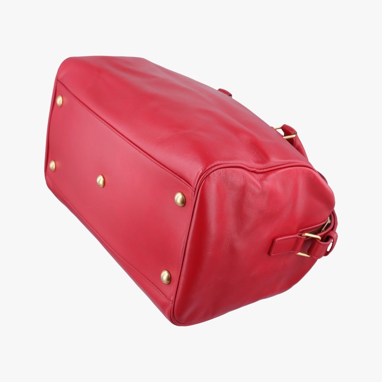 Saint Laurent Yves Classic Duffel Red Leather