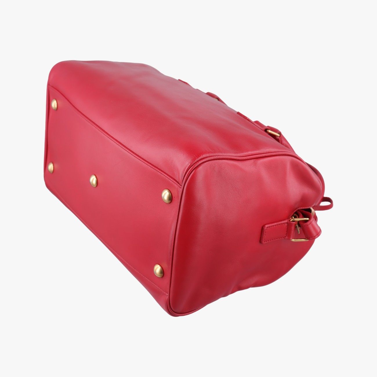 Saint Laurent Yves Classic Duffel Red Leather