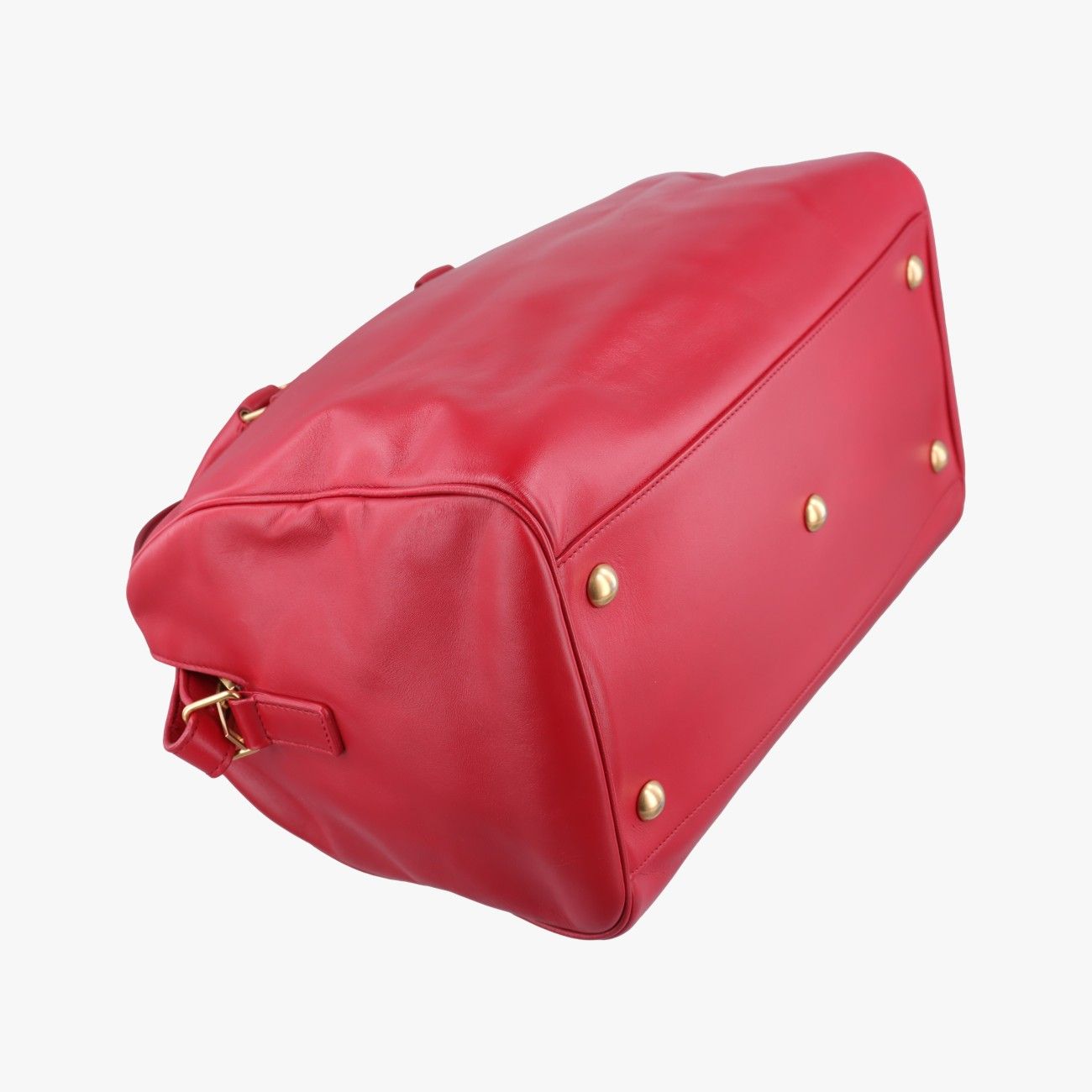 Saint Laurent Yves Classic Duffel Red Leather
