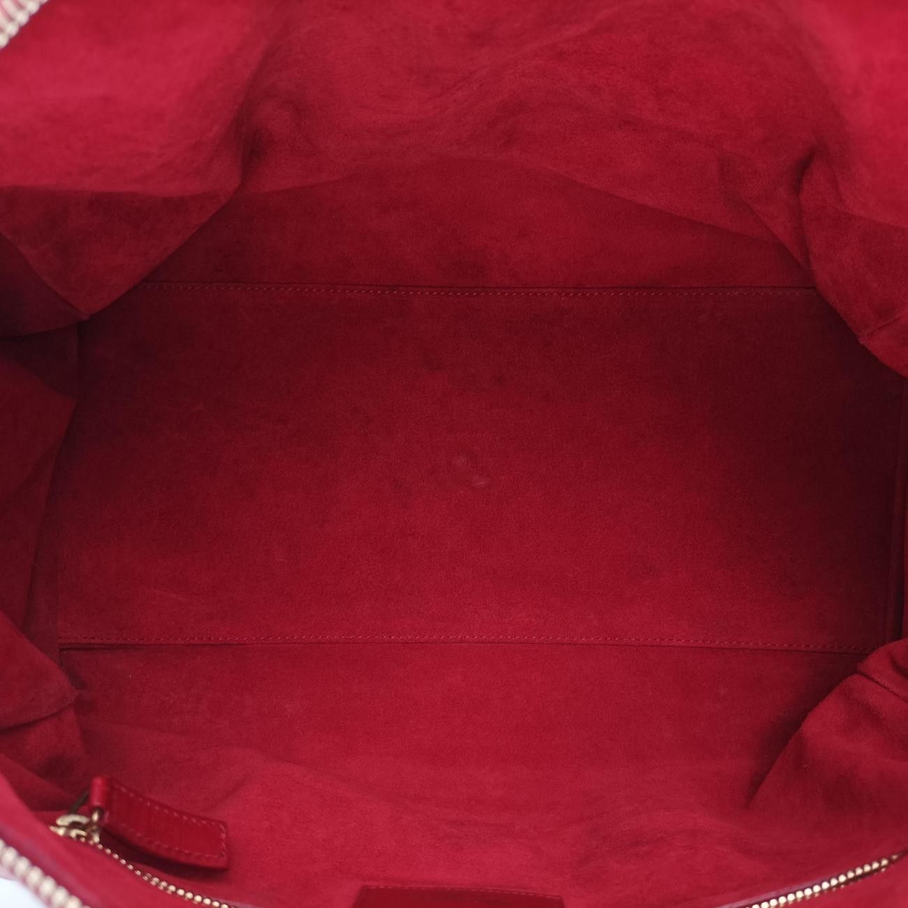 Saint Laurent Yves Classic Duffel Red Leather