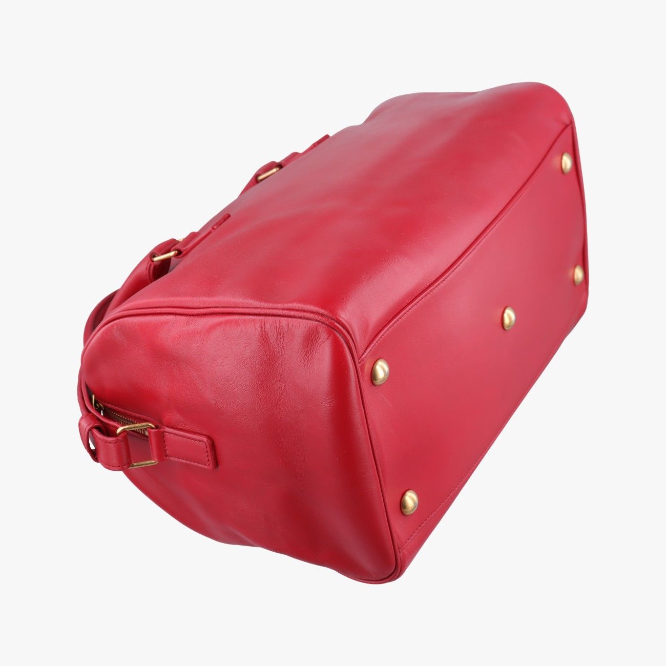 Saint Laurent Yves Classic Duffel Red Leather