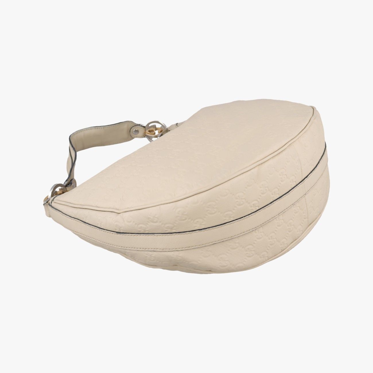 Gucci GG Twins White Leather Handbag