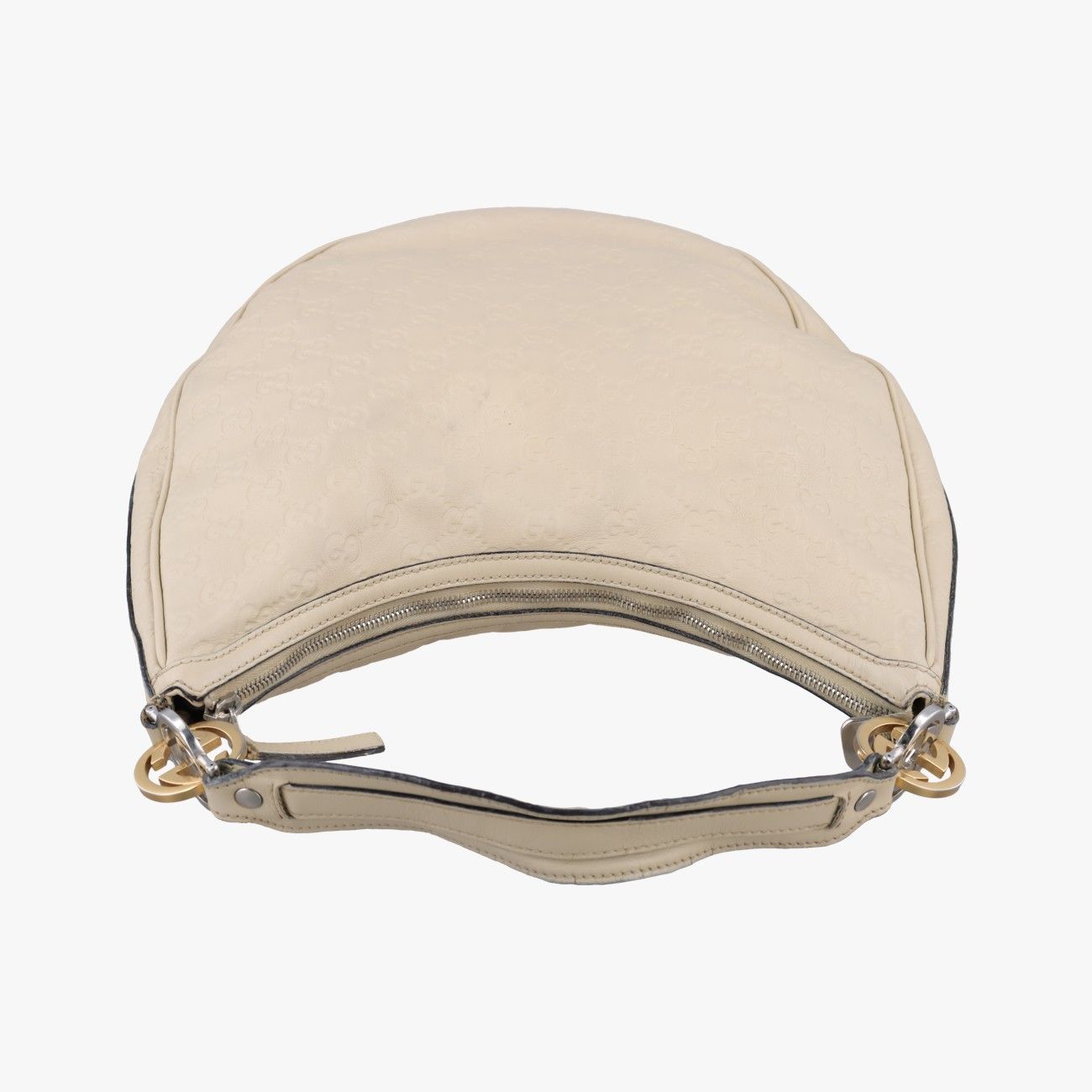 Gucci GG Twins White Leather Handbag