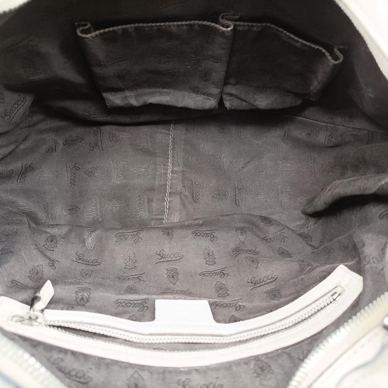 Gucci GG Twins White Leather Handbag