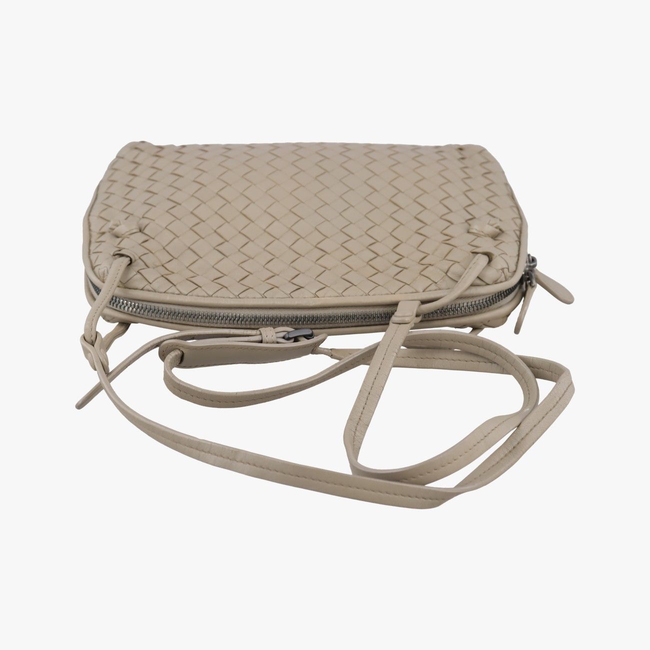 Bottega Veneta Nodini Beige Lambskin Messenger Bag