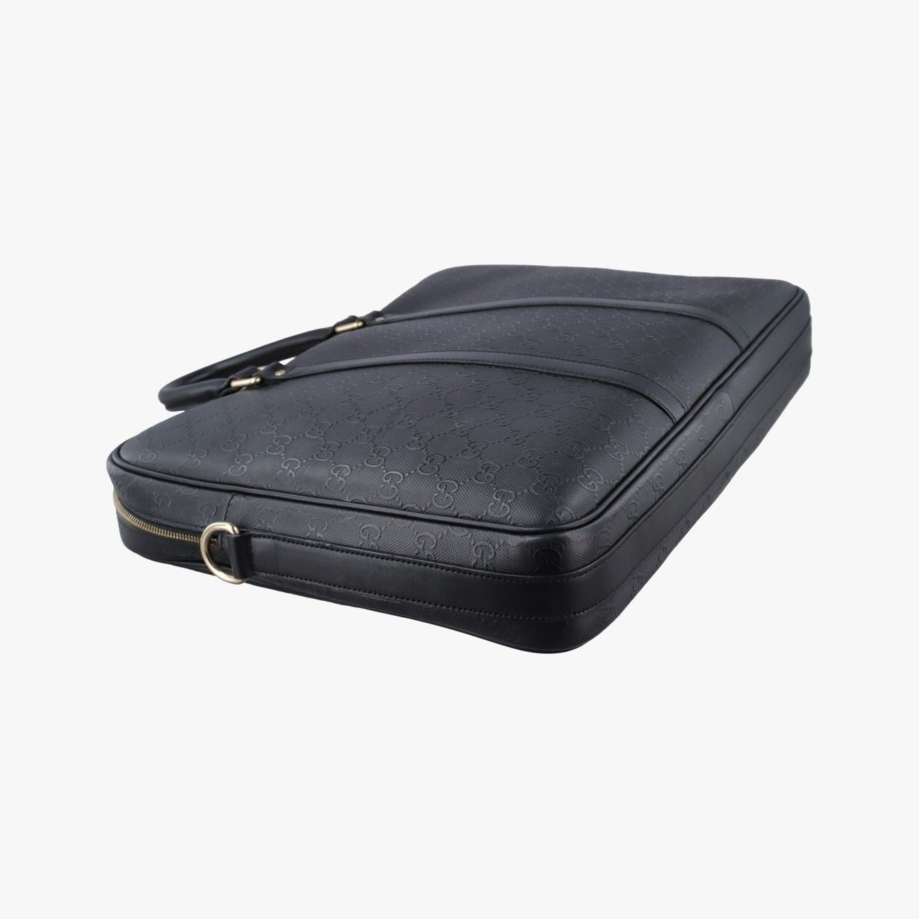 Gucci Guccissima Briefcase Black Leather