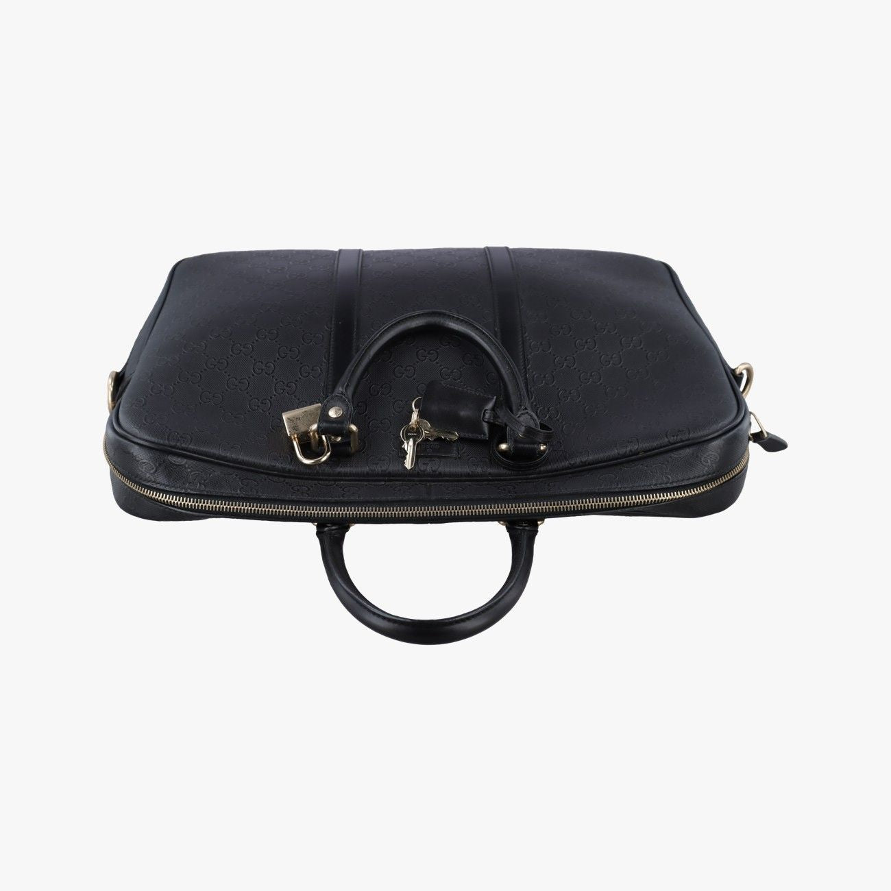 Gucci Guccissima Briefcase Black Leather