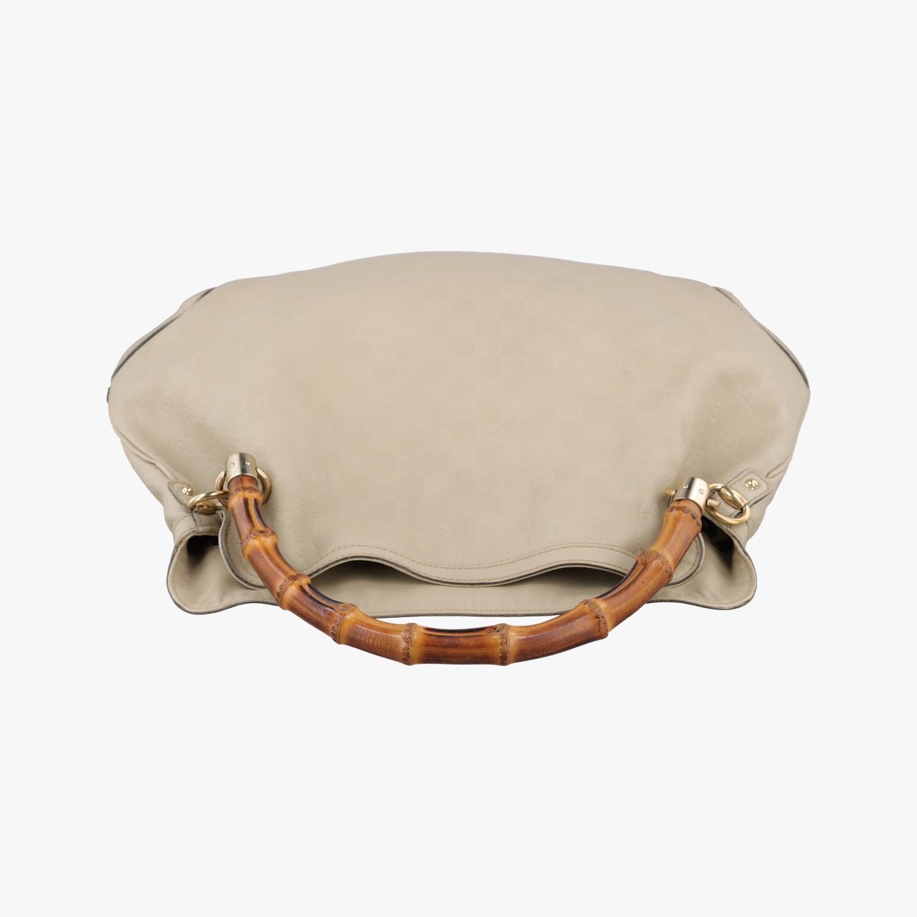 Gucci Bamboo White Leather Messenger Bag