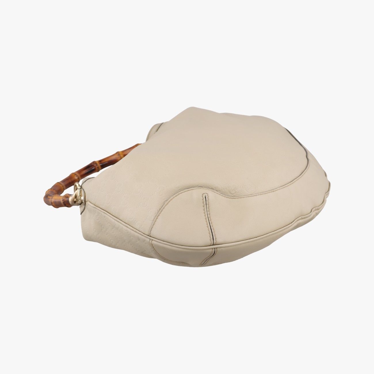 Gucci Bamboo White Leather Messenger Bag