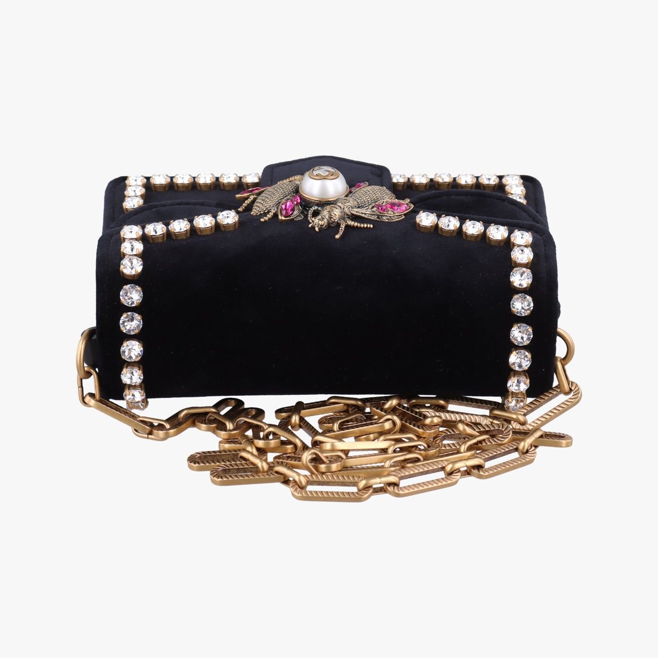 Gucci Broadway Black Velour Messenger Bag