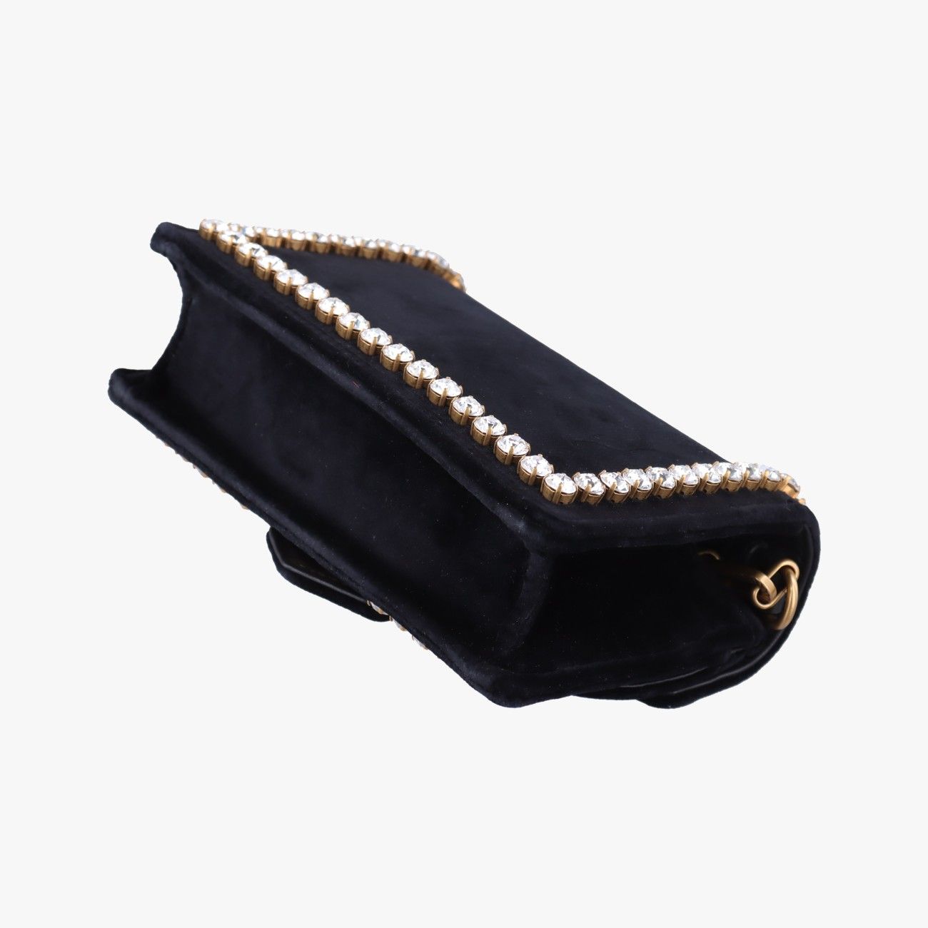 Gucci Broadway Black Velour Messenger Bag