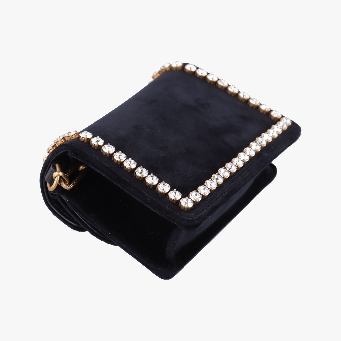 Gucci Broadway Black Velour Messenger Bag