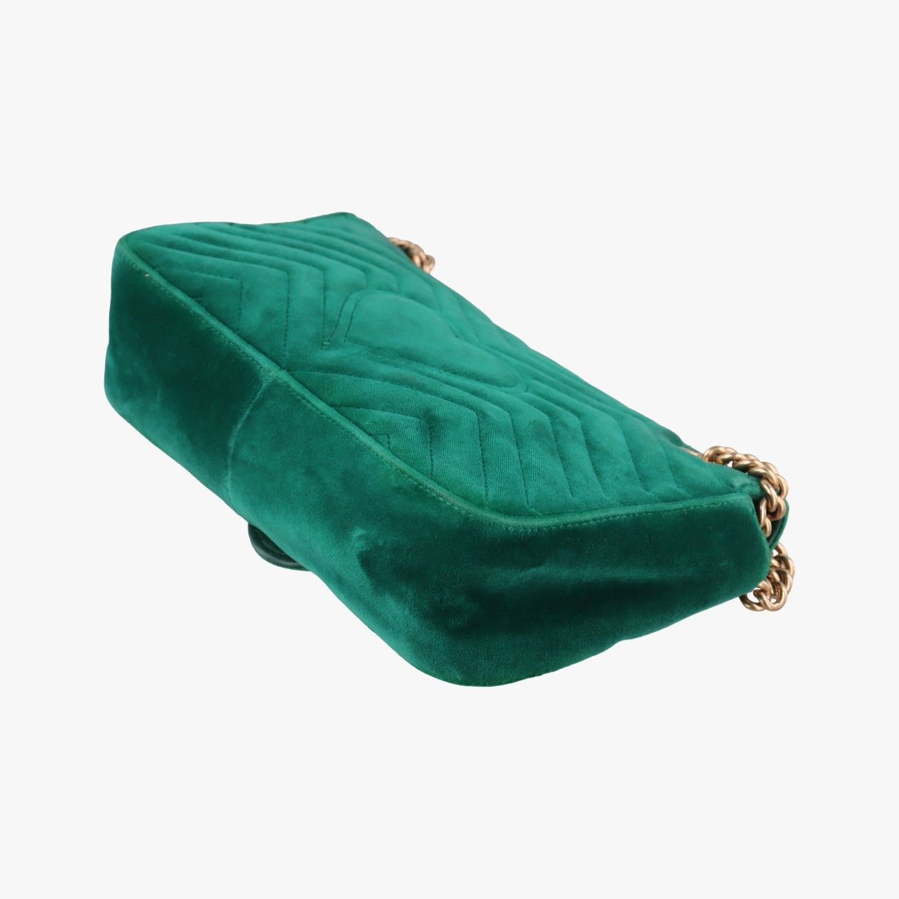 Gucci GG Marmont Green Velour Messenger Bag