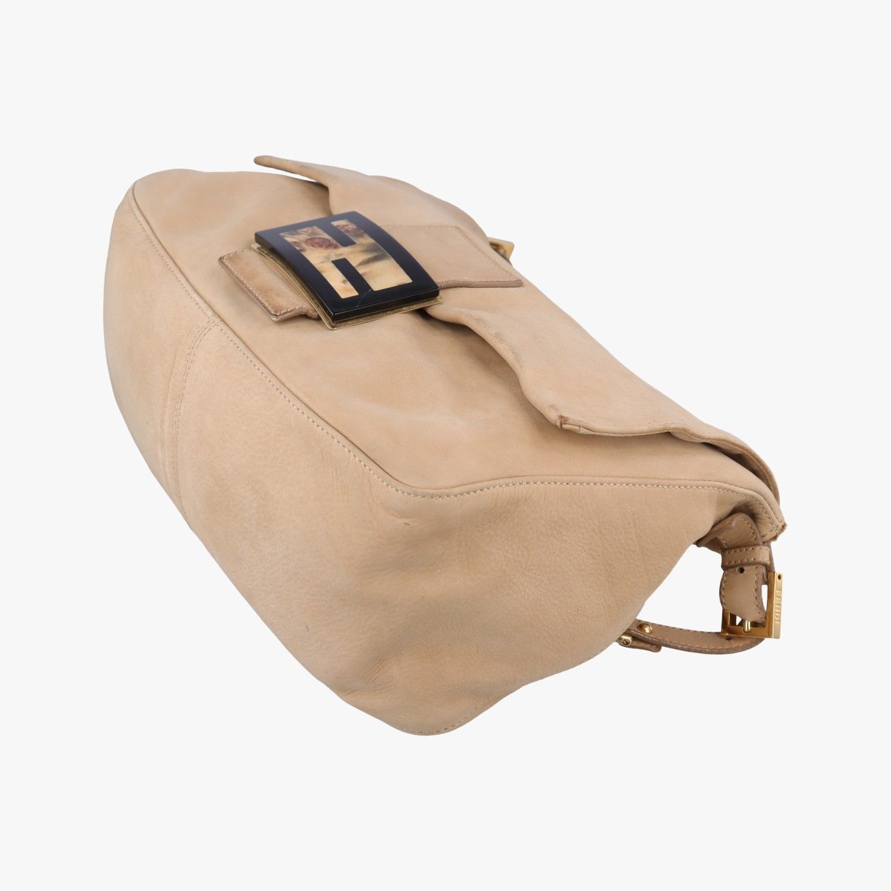Fendi Big Mama Forever Flap Beige Leather