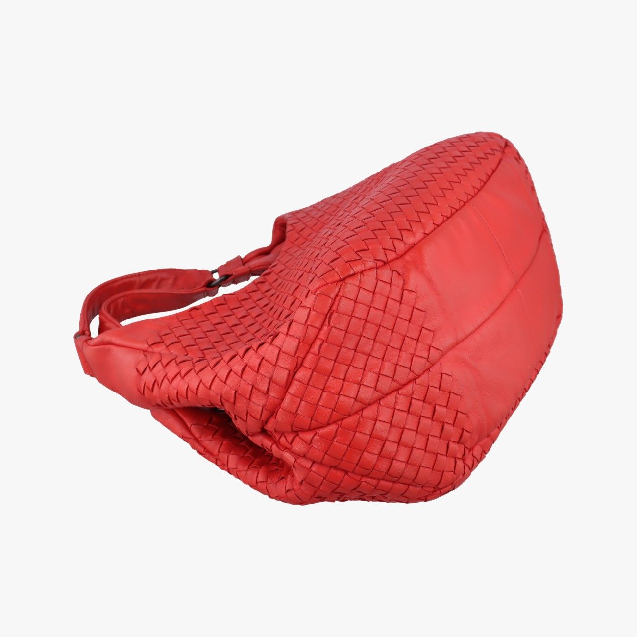 Bottega Veneta Campana Intrecciato Red Lambskin Messenger Bag