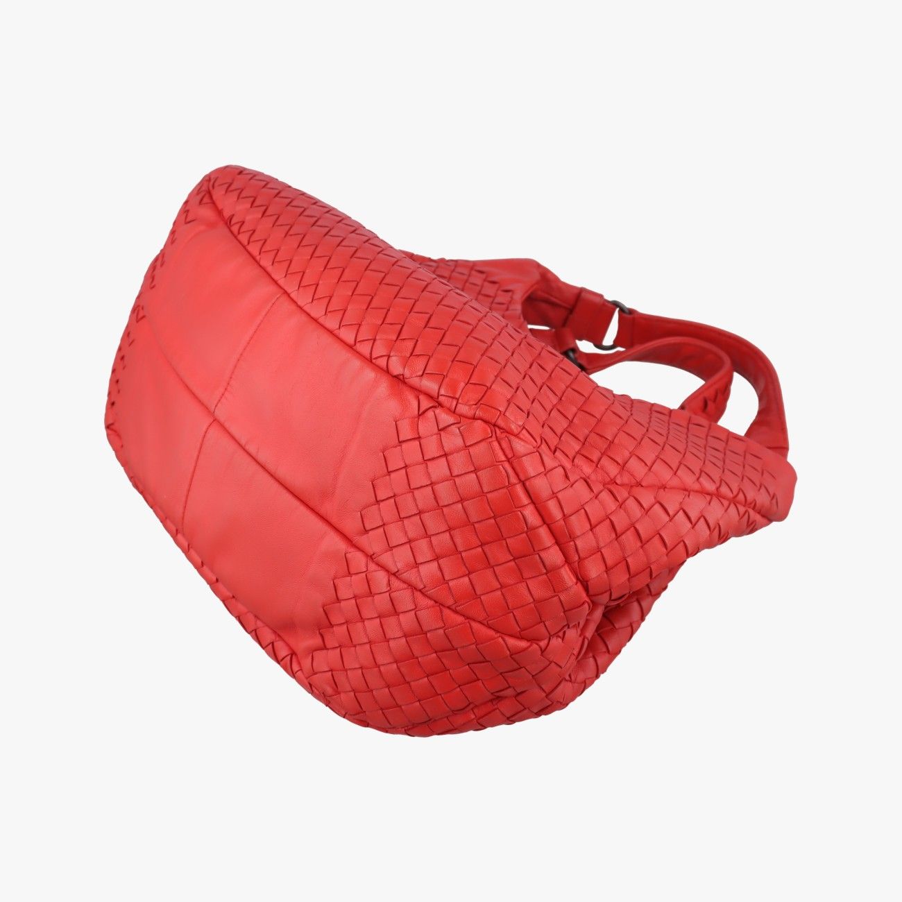 Bottega Veneta Campana Intrecciato Red Lambskin Messenger Bag