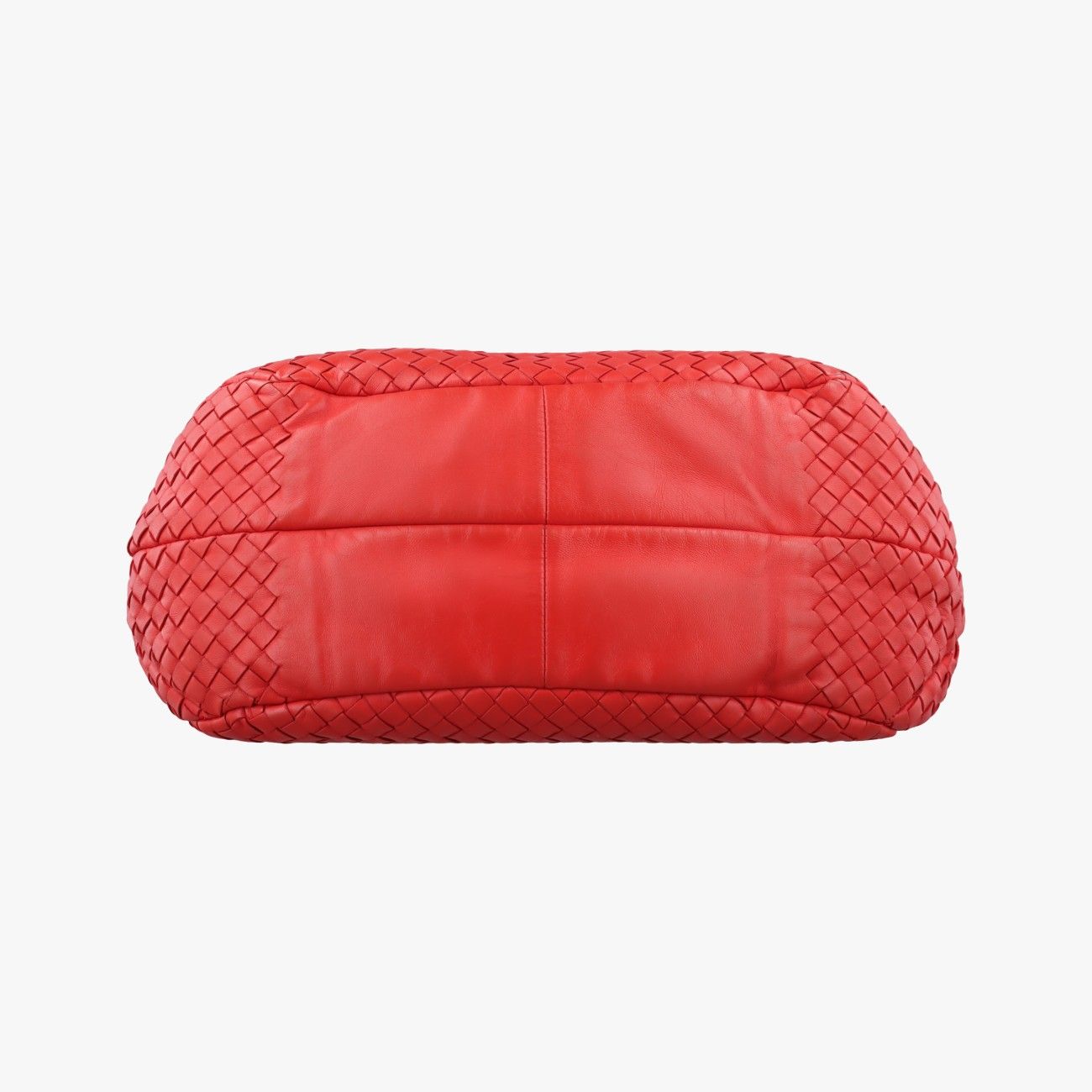 Bottega Veneta Campana Intrecciato Red Lambskin Messenger Bag