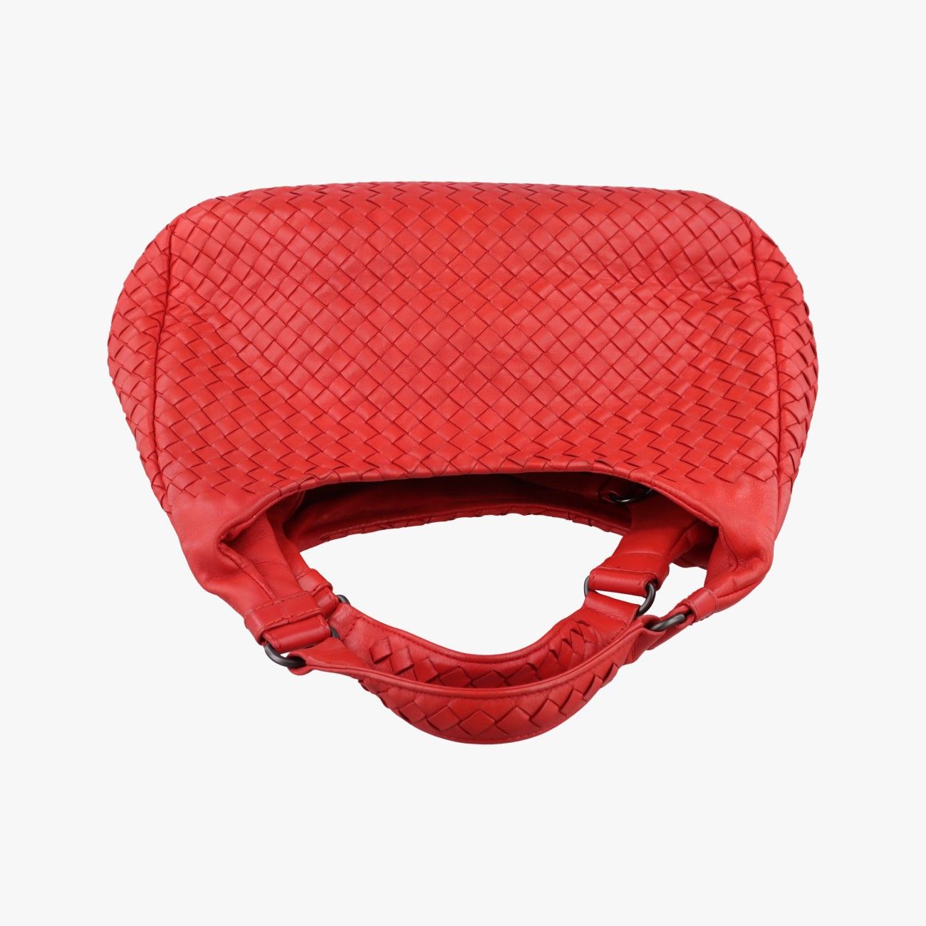 Bottega Veneta Campana Intrecciato Red Lambskin Messenger Bag