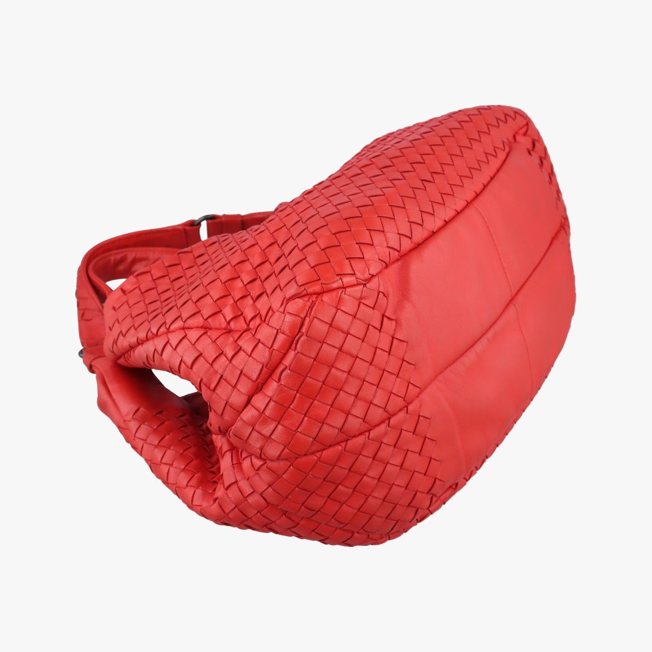Bottega Veneta Campana Intrecciato Red Lambskin Messenger Bag