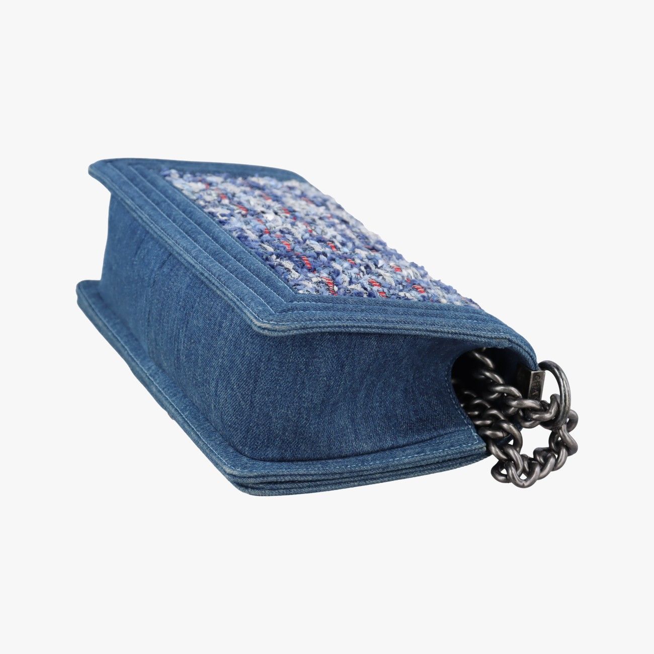 Chanel Blue Multicolor Denim Messenger Bag