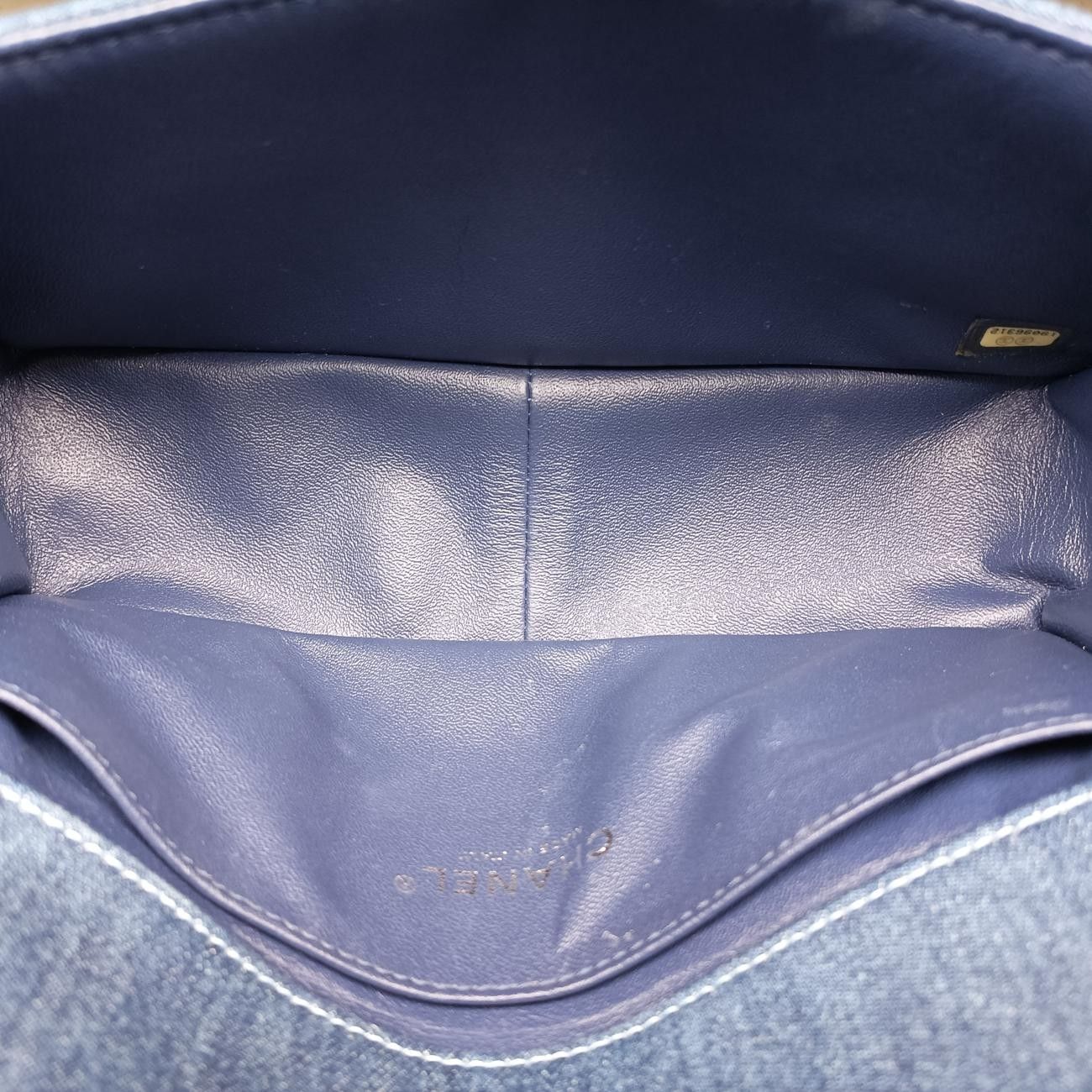 Chanel Blue Multicolor Denim Messenger Bag