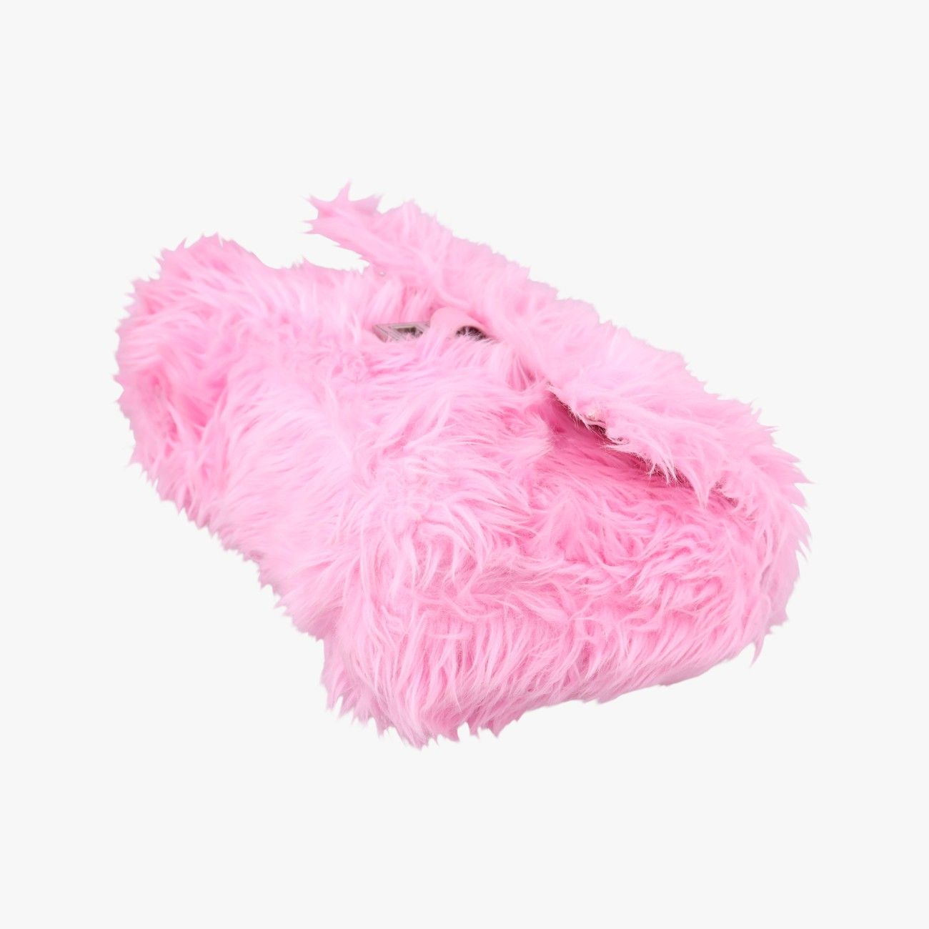 Balenciaga Downtown Pink Faux Fur Messenger Bag