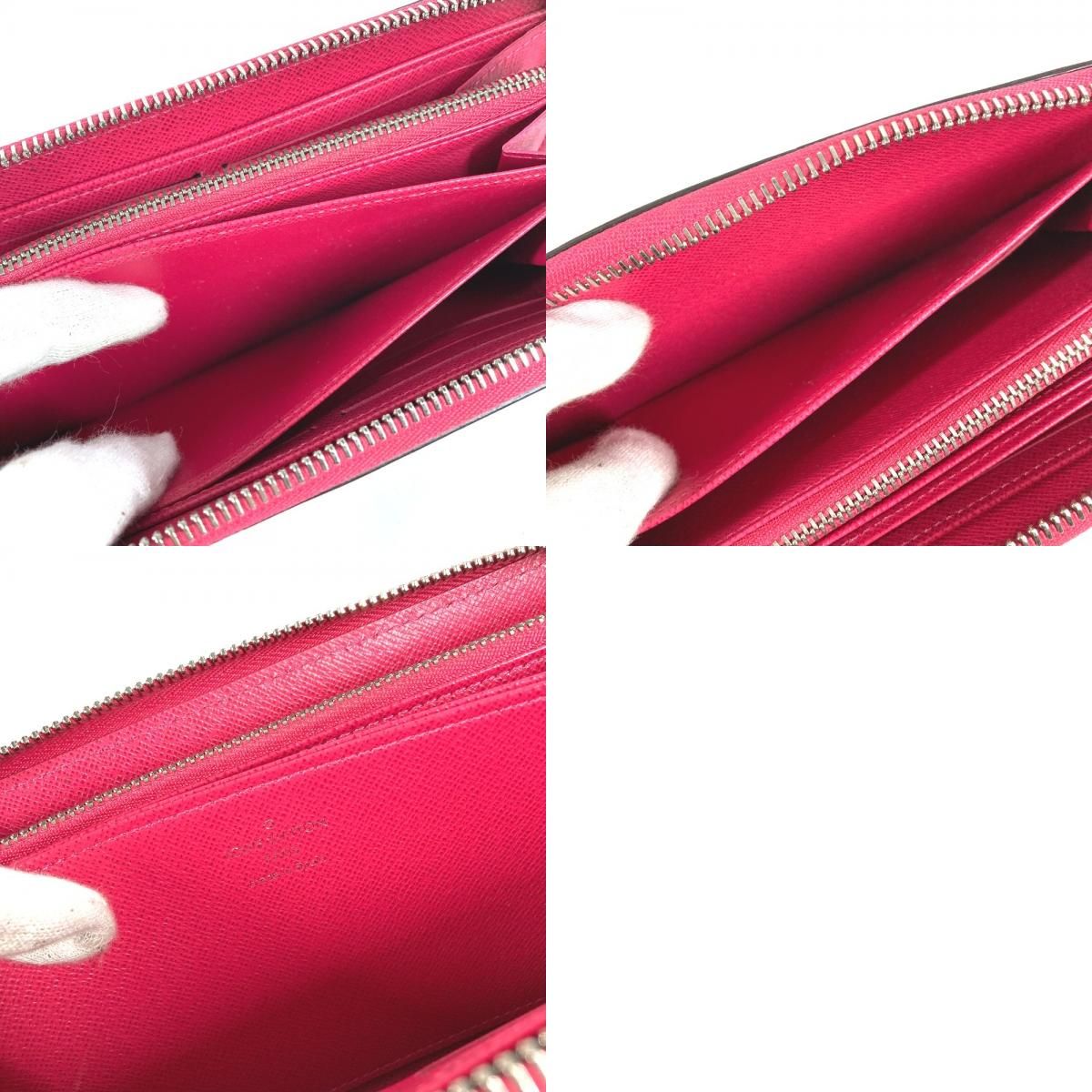 Louis Vuitton Wallet Zippy Epi Leather Rose Pondicherry Pink