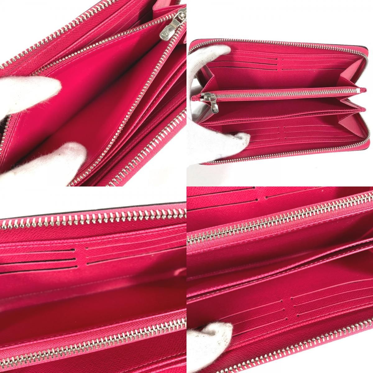 Louis Vuitton Wallet Zippy Epi Leather Rose Pondicherry Pink