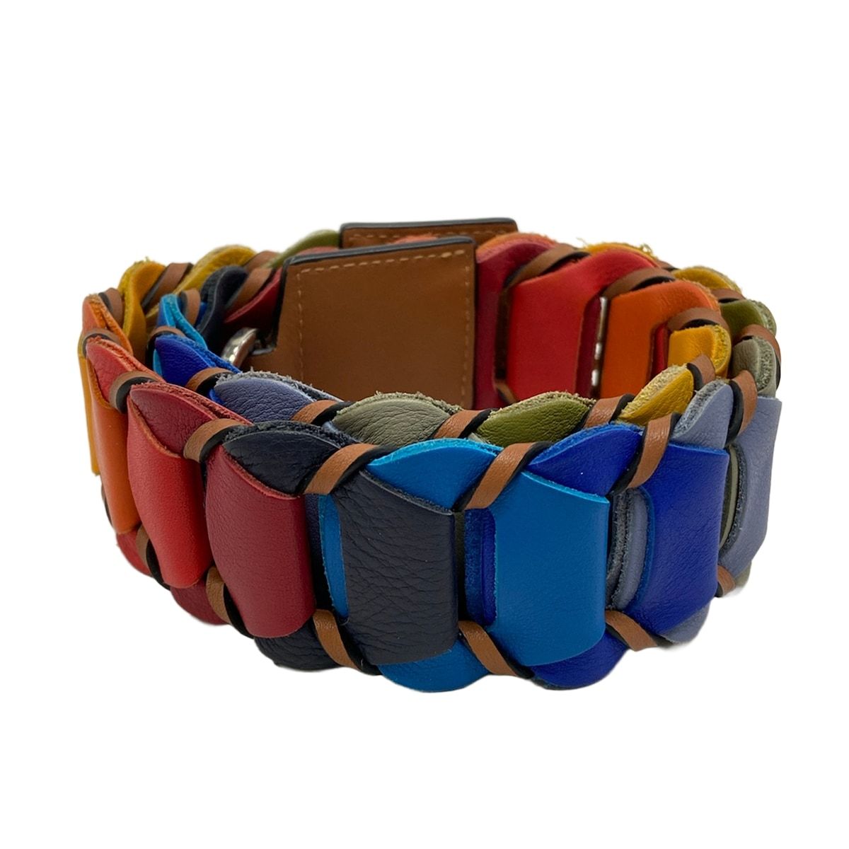 Loewe Shoulder Strap Yellow Red Multi Leather