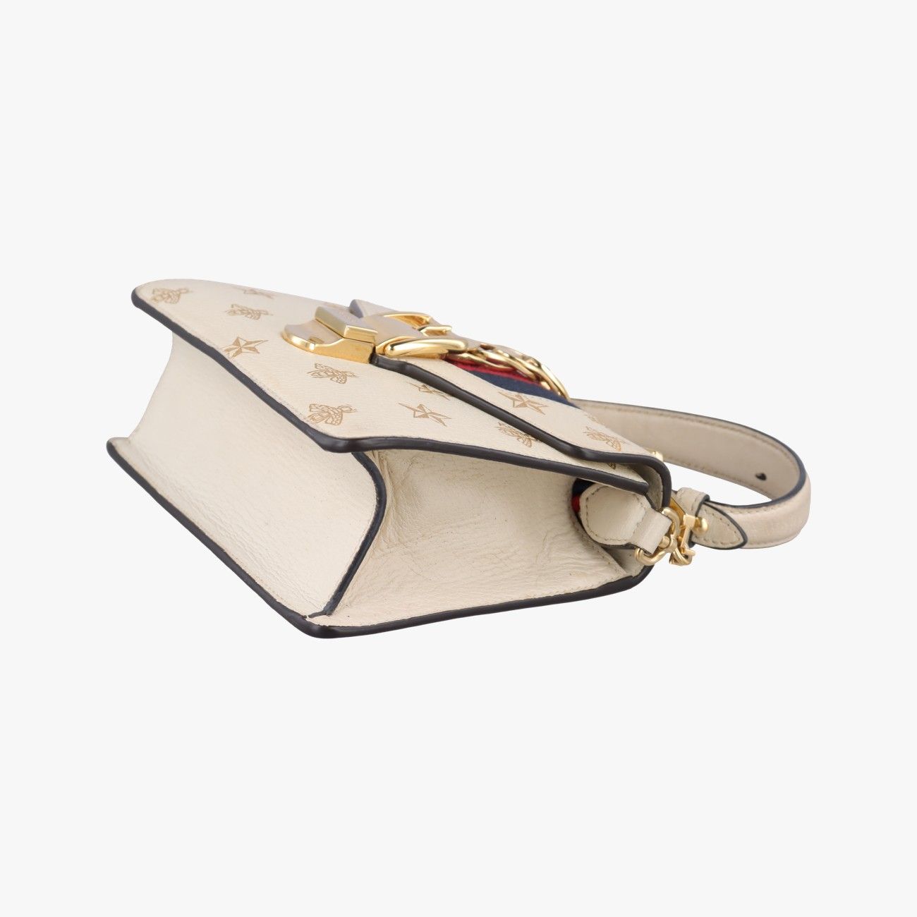 Gucci Sylvie White Leather Messenger Bag