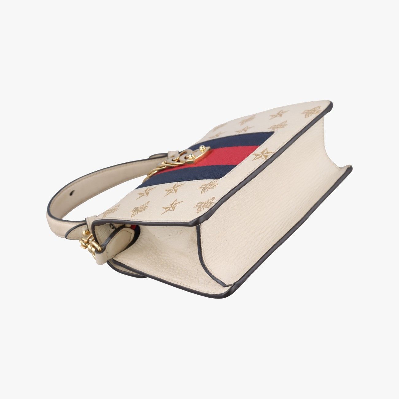 Gucci Sylvie White Leather Messenger Bag