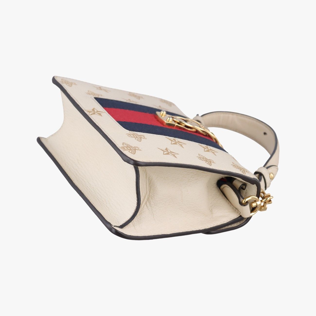 Gucci Sylvie White Leather Messenger Bag