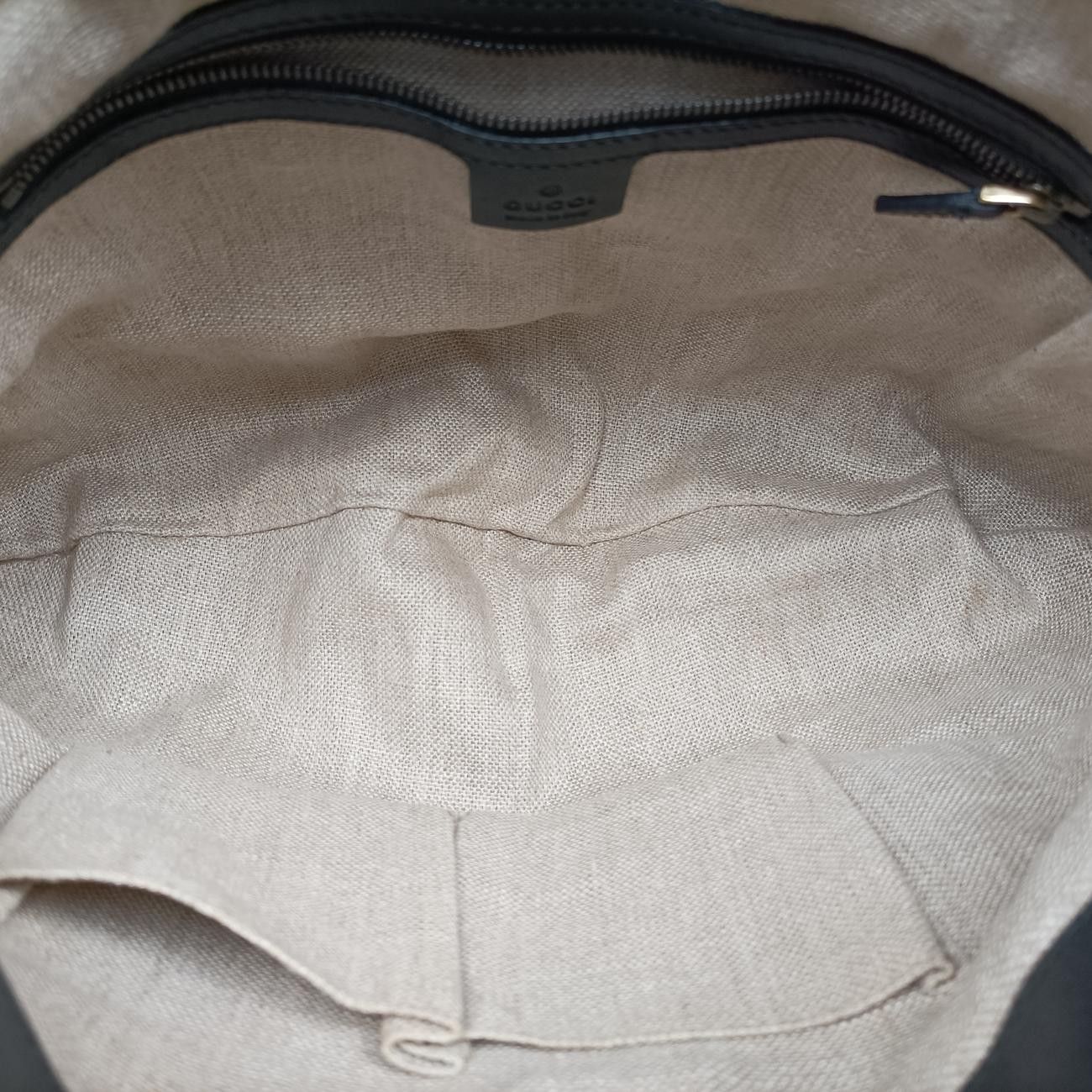 Gucci Large Black Leather Messenger Bag