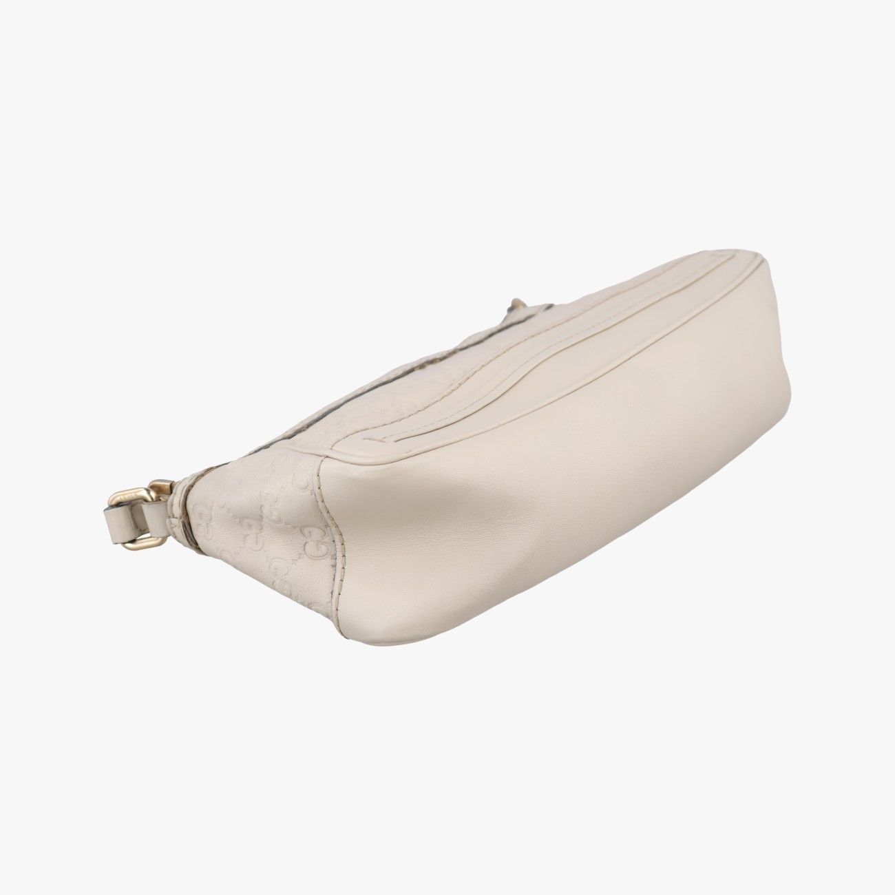 Gucci Guccissima Mayfair White Leather Messenger Bag