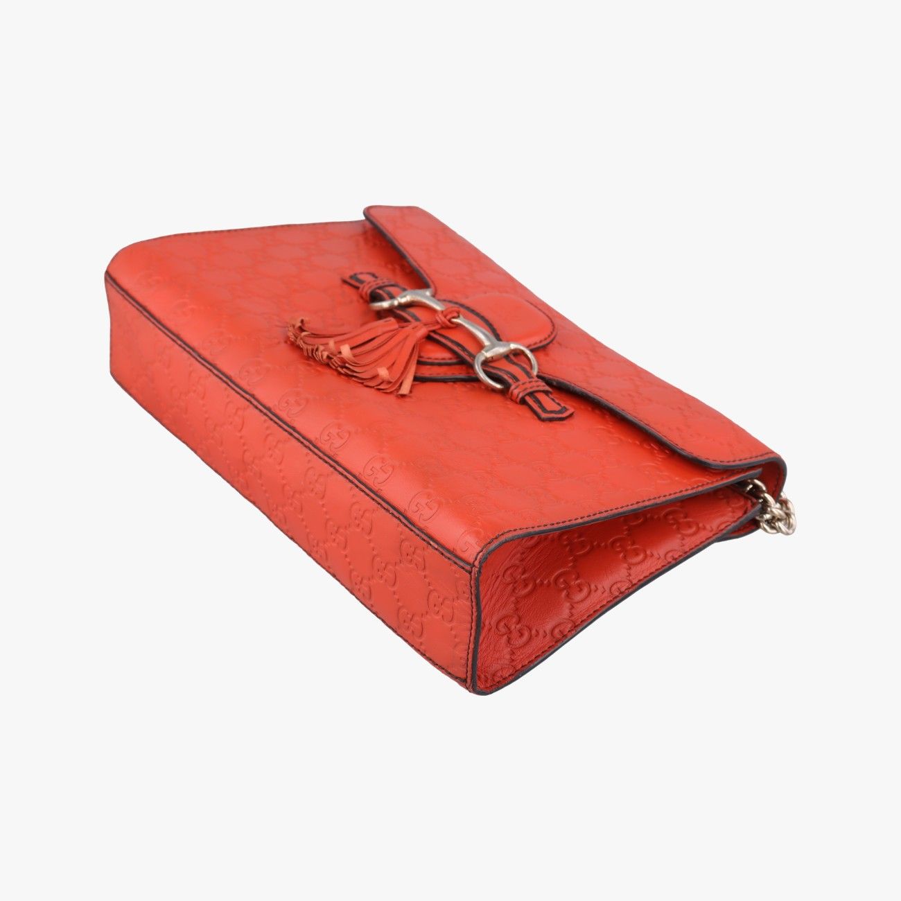 Gucci Emily Orange Leather Messenger Bag