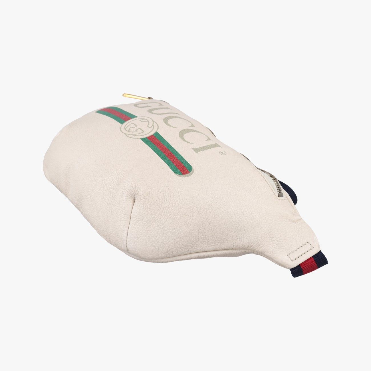 Gucci Print White Leather Handbag