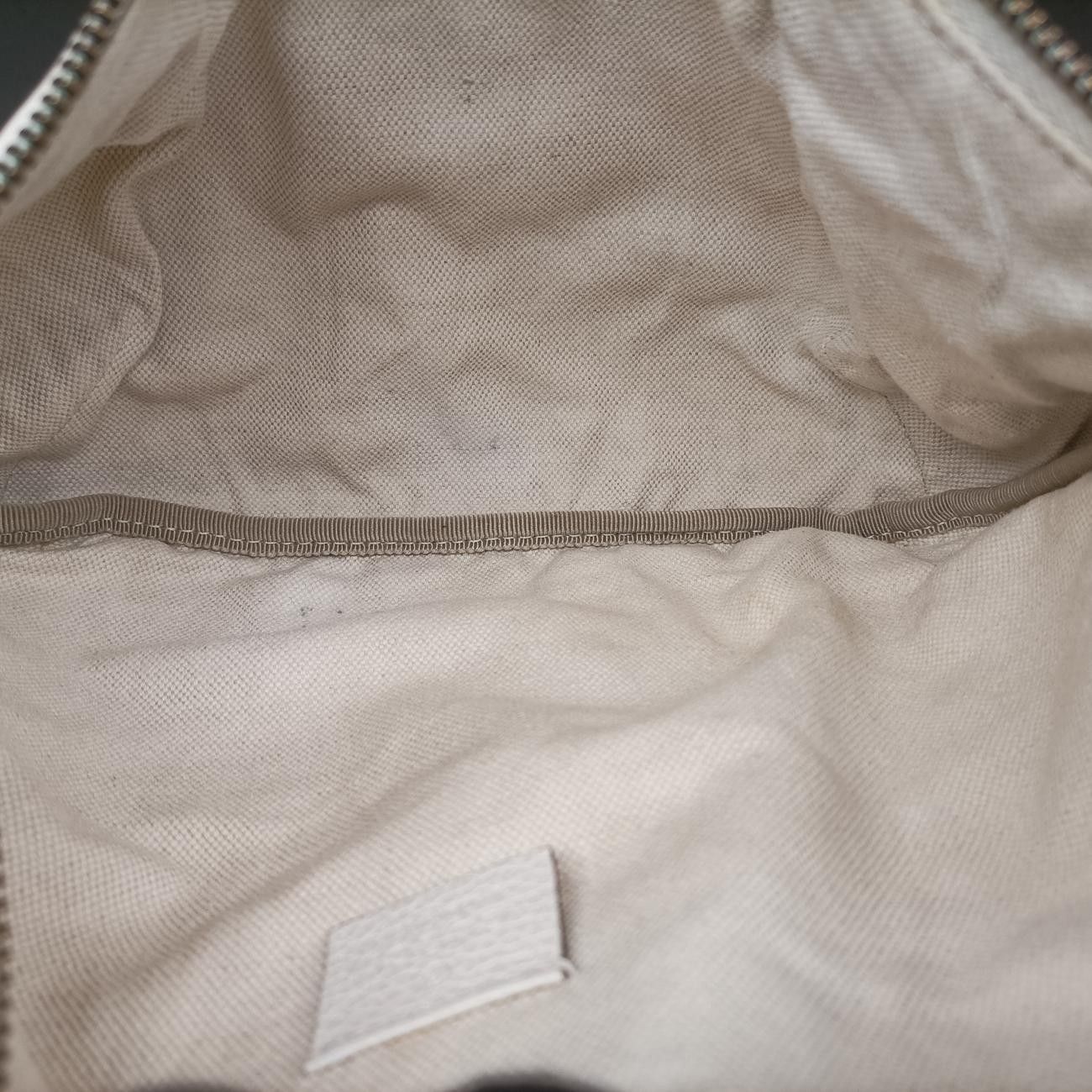 Gucci Print White Leather Handbag