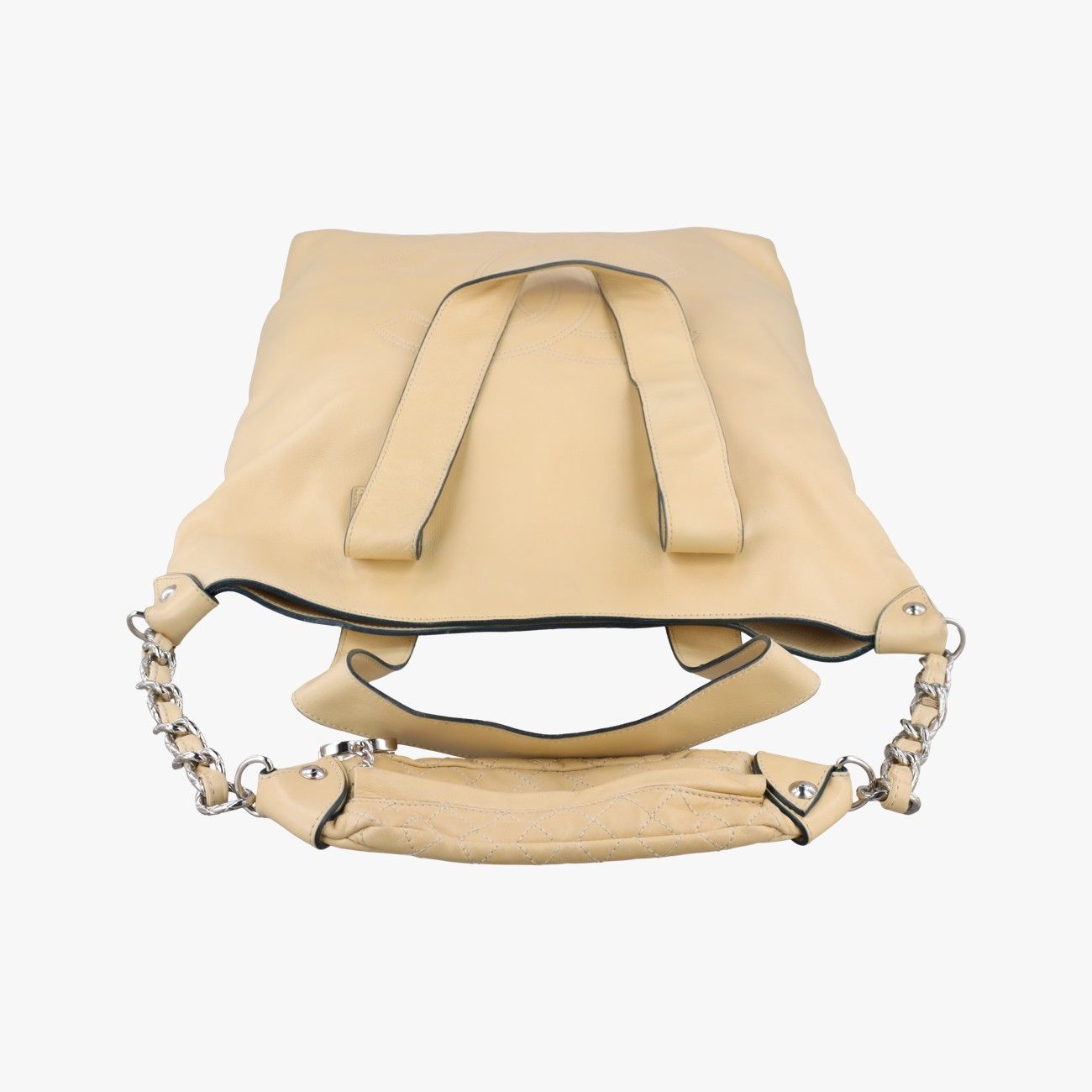 Chanel Edge Large Beige Lambskin Handbag