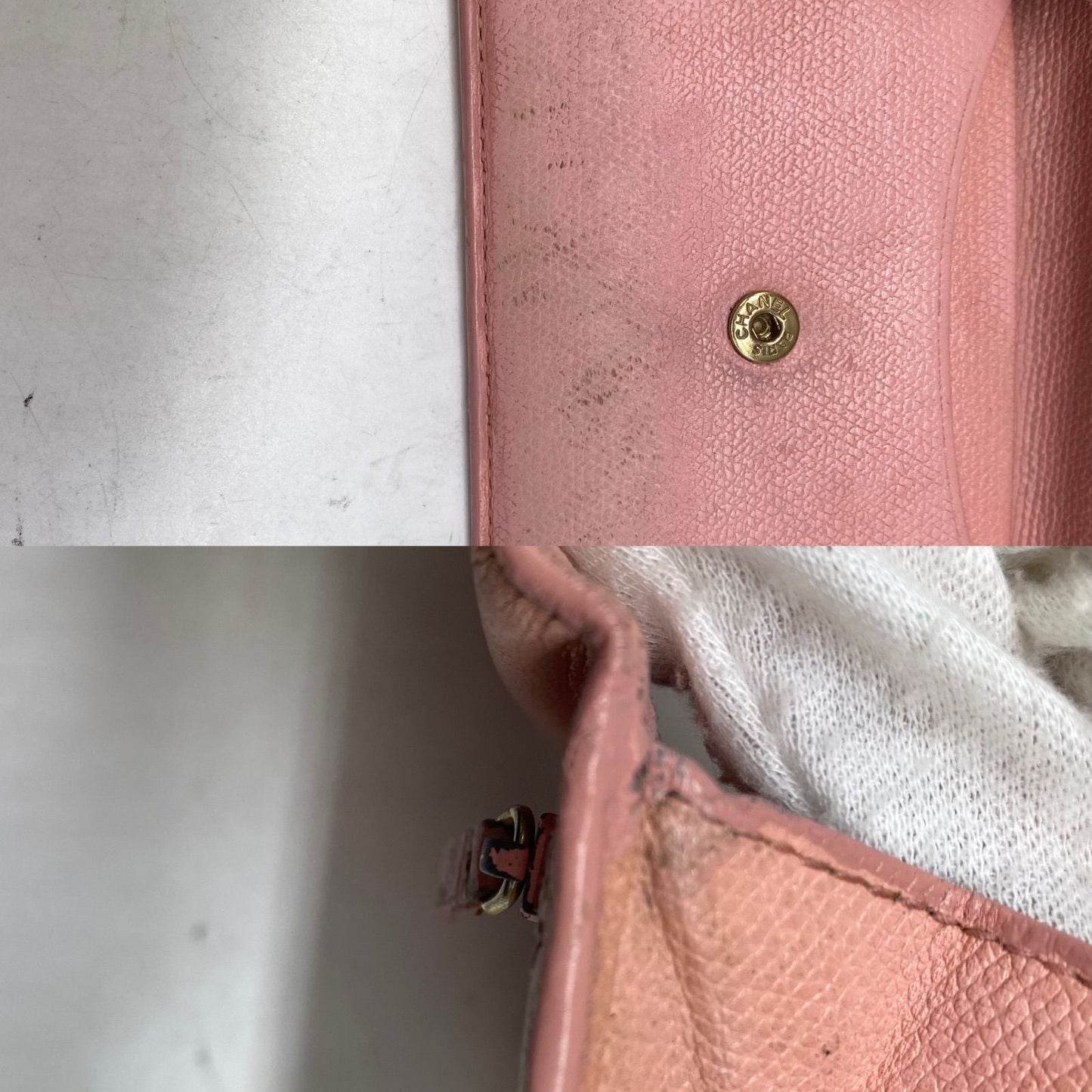 Chanel Coin Case Coco Button Pink Purse Card