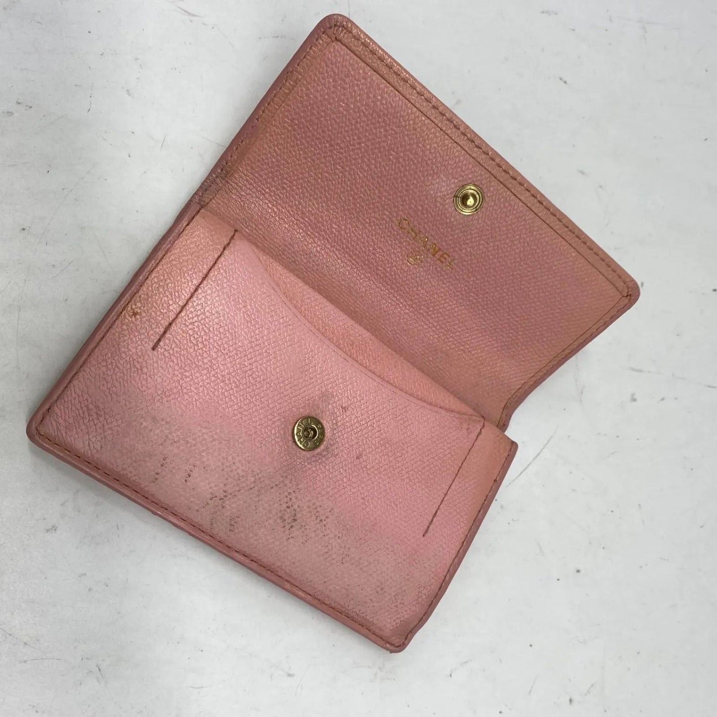 Chanel Coin Case Coco Button Pink Purse Card