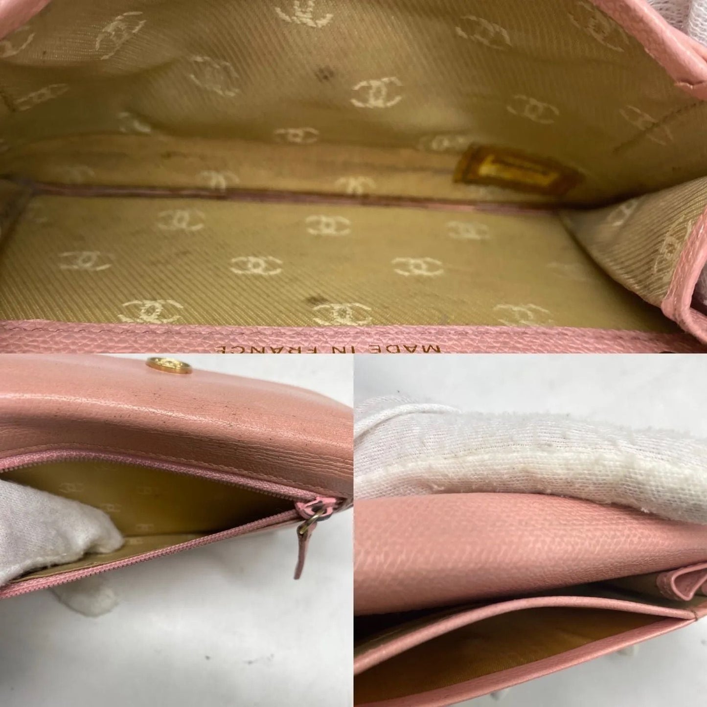 Chanel Coin Case Coco Button Pink Purse Card