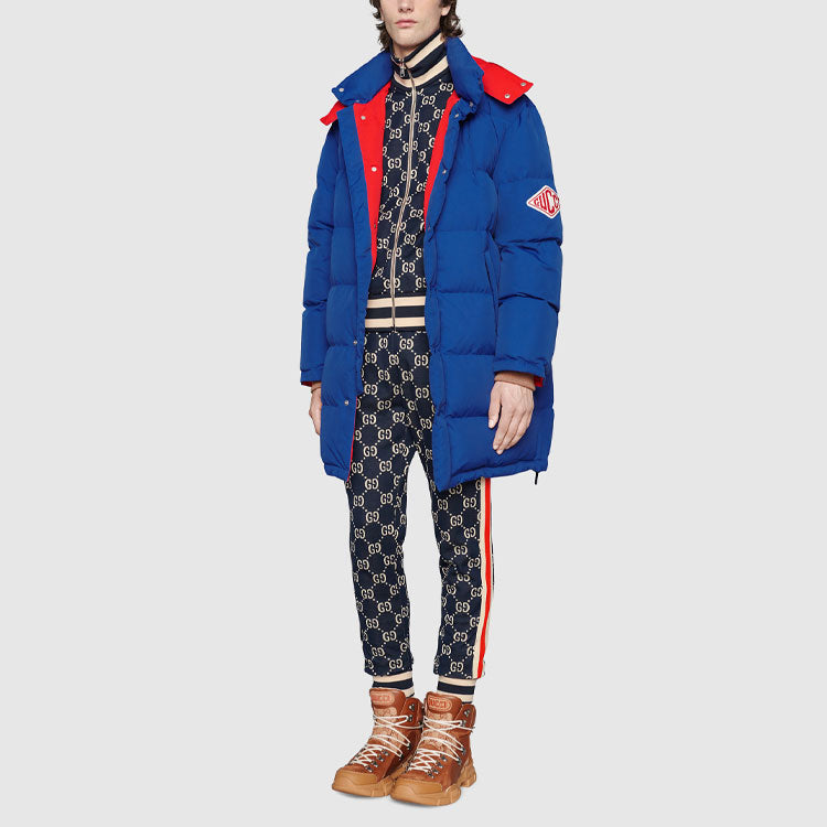 GUCCI Classic GG Cotton Jacquard Zipper Jacket Unisex Blue 496919-X9V05-4245