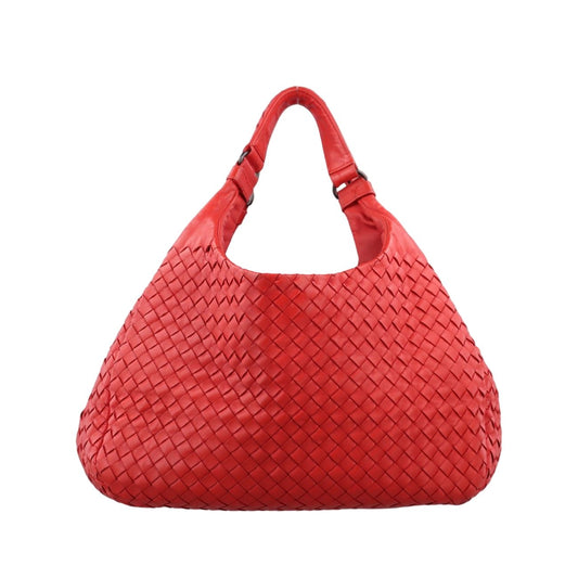 Bottega Veneta Campana Intrecciato Red Lambskin Messenger Bag